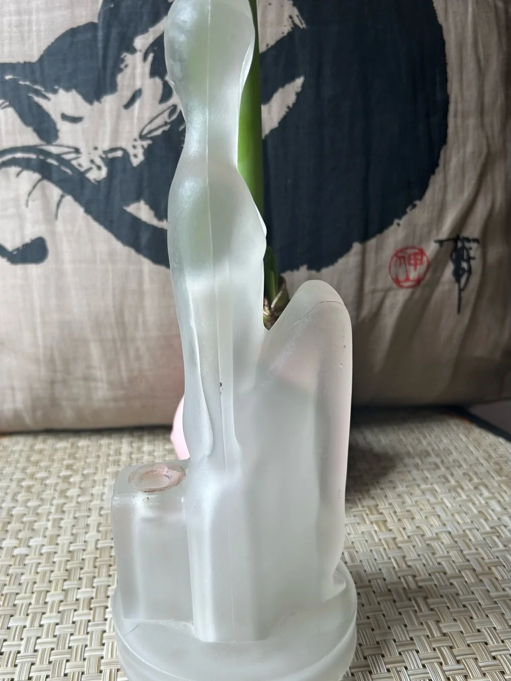 Art Deco c1920’s Frosted Glass Figurine. Was a lamp. - Picture 10 of 14